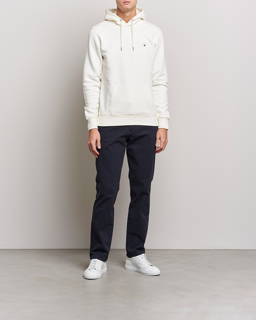 Herre | Gensere | GANT | Original Shield Logo Hoodie Eggshell