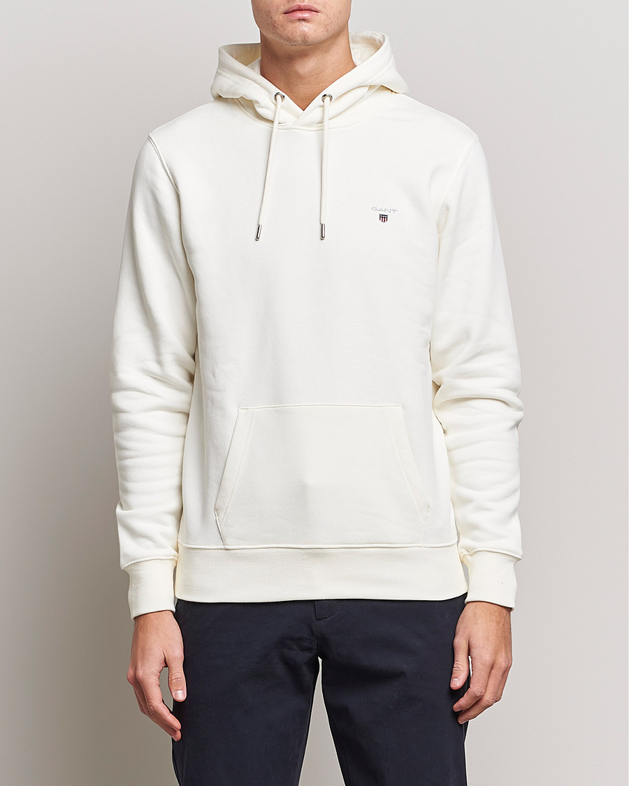 Herre | Gensere | GANT | Original Shield Logo Hoodie Eggshell