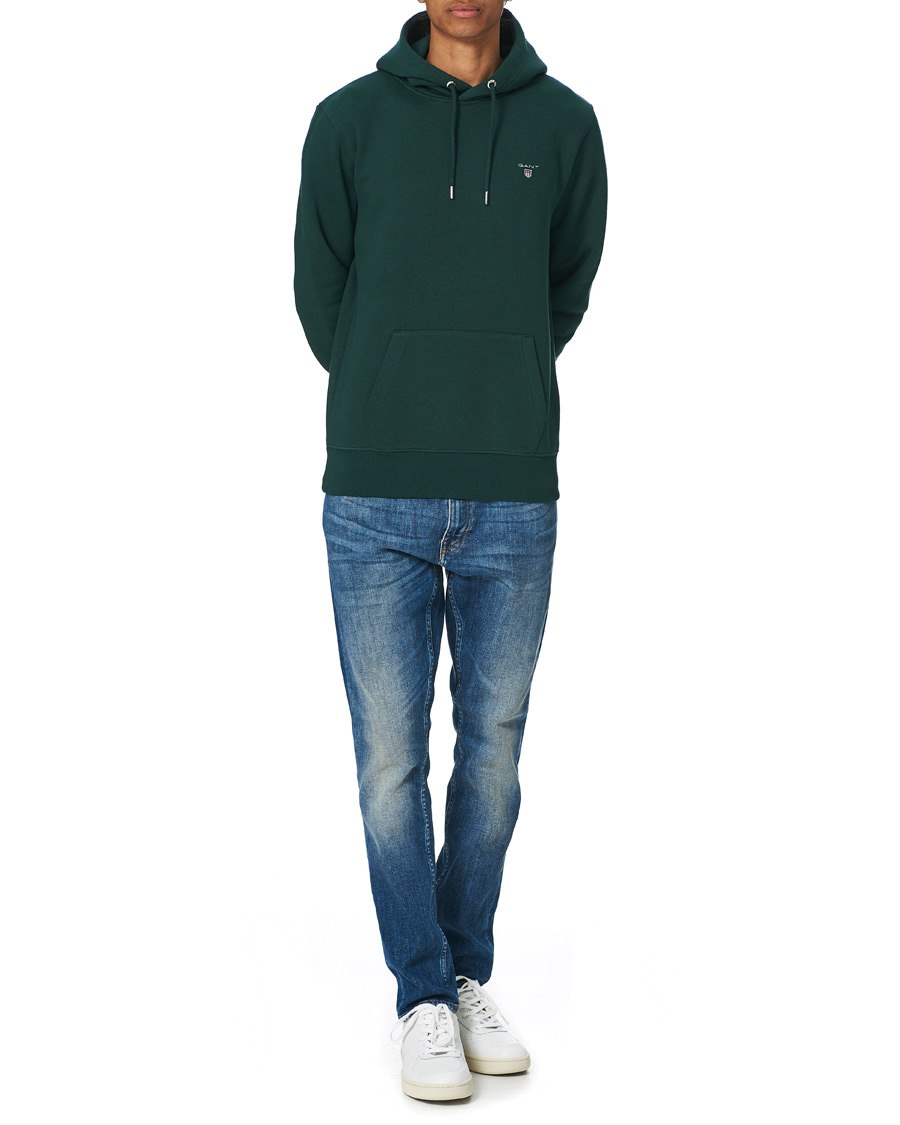Herre | Gensere | GANT | Original Hoodie Tartan Green