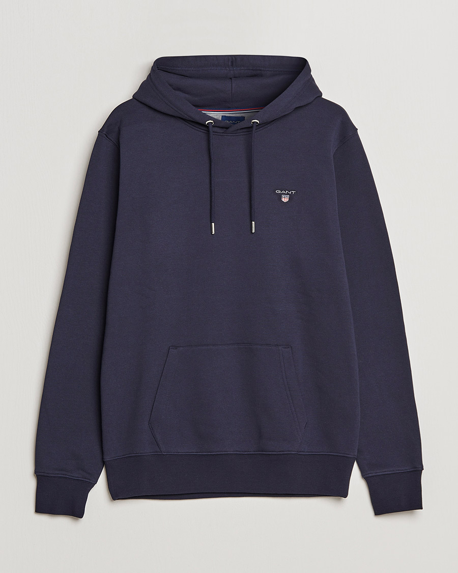 Herre | Gensere | GANT | Original Shield Logo Hoodie Evening Blue