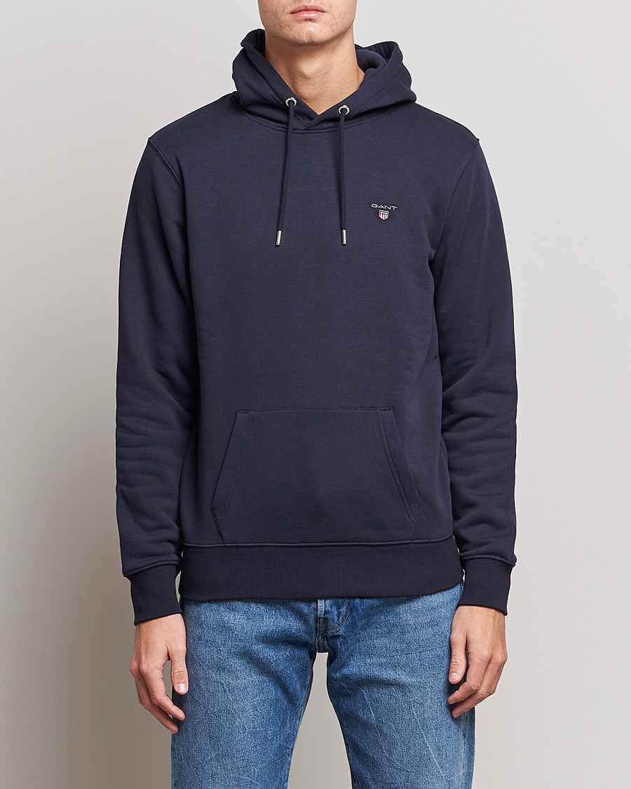Herre | Gensere | GANT | Original Shield Logo Hoodie Evening Blue