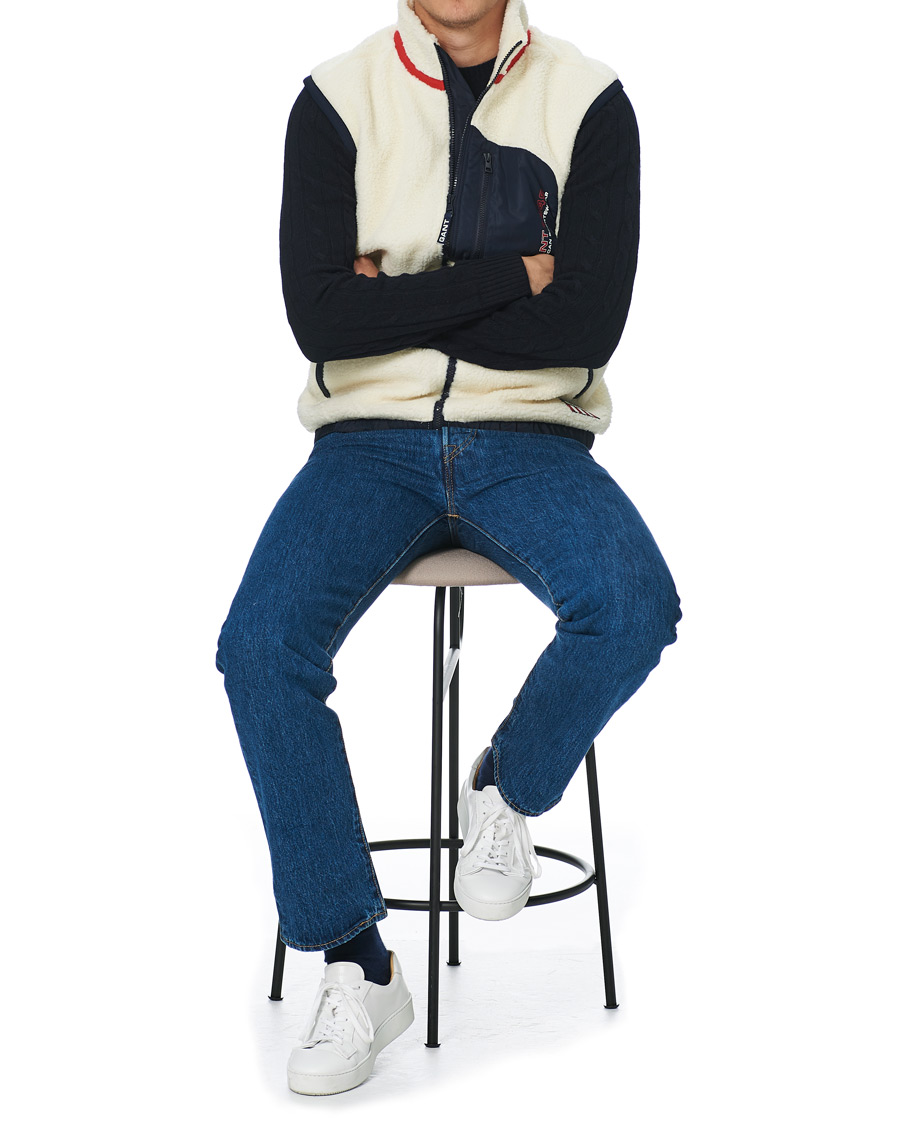 Herre | Jakker | GANT | Sherpa Fleece Vest Off White