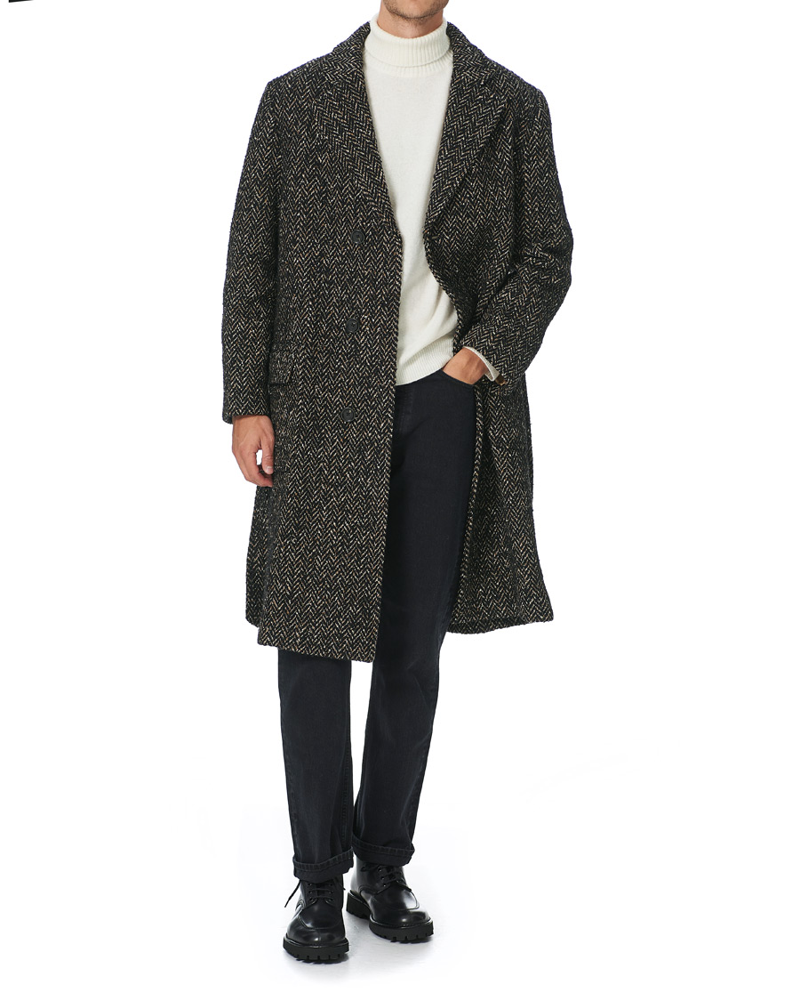 Herre | Jakker | GANT | The Herringbone Coat Black