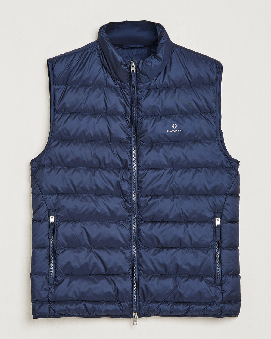 Herre | Vester | GANT | The Light Down Gilet Evening Blue