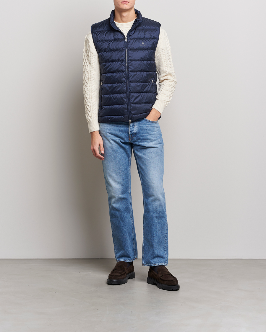 Herre | Vester | GANT | The Light Down Gilet Evening Blue