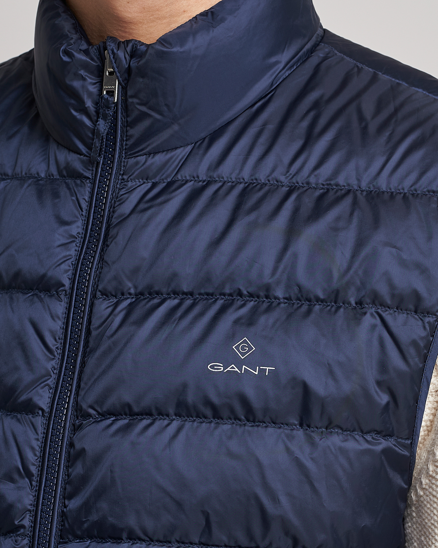 Herre | Vester | GANT | The Light Down Gilet Evening Blue