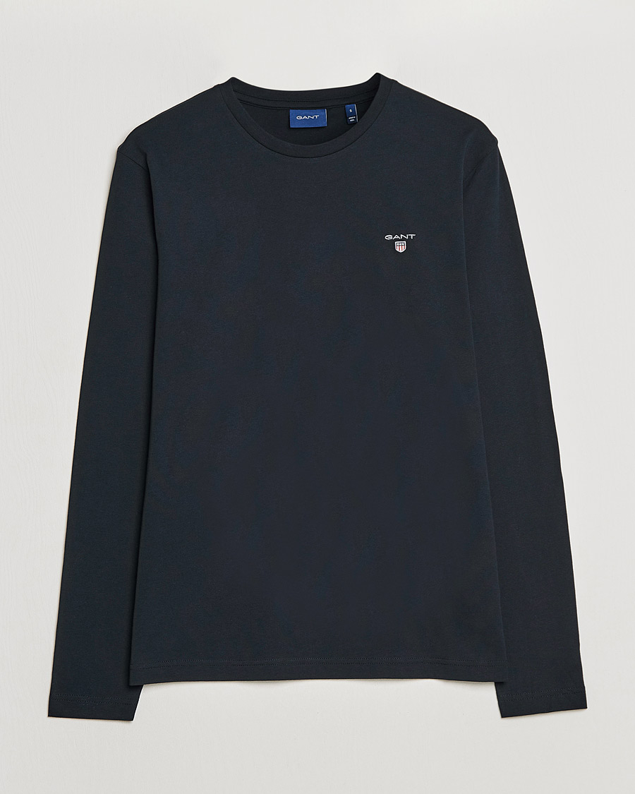 Herre | T-Shirts | GANT | The Original Long Sleeve T-shirt Black
