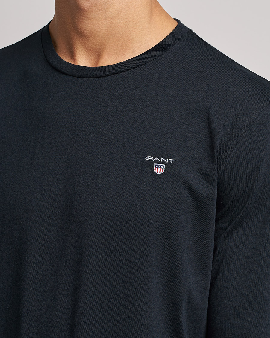 Herre | T-Shirts | GANT | The Original Long Sleeve T-shirt Black