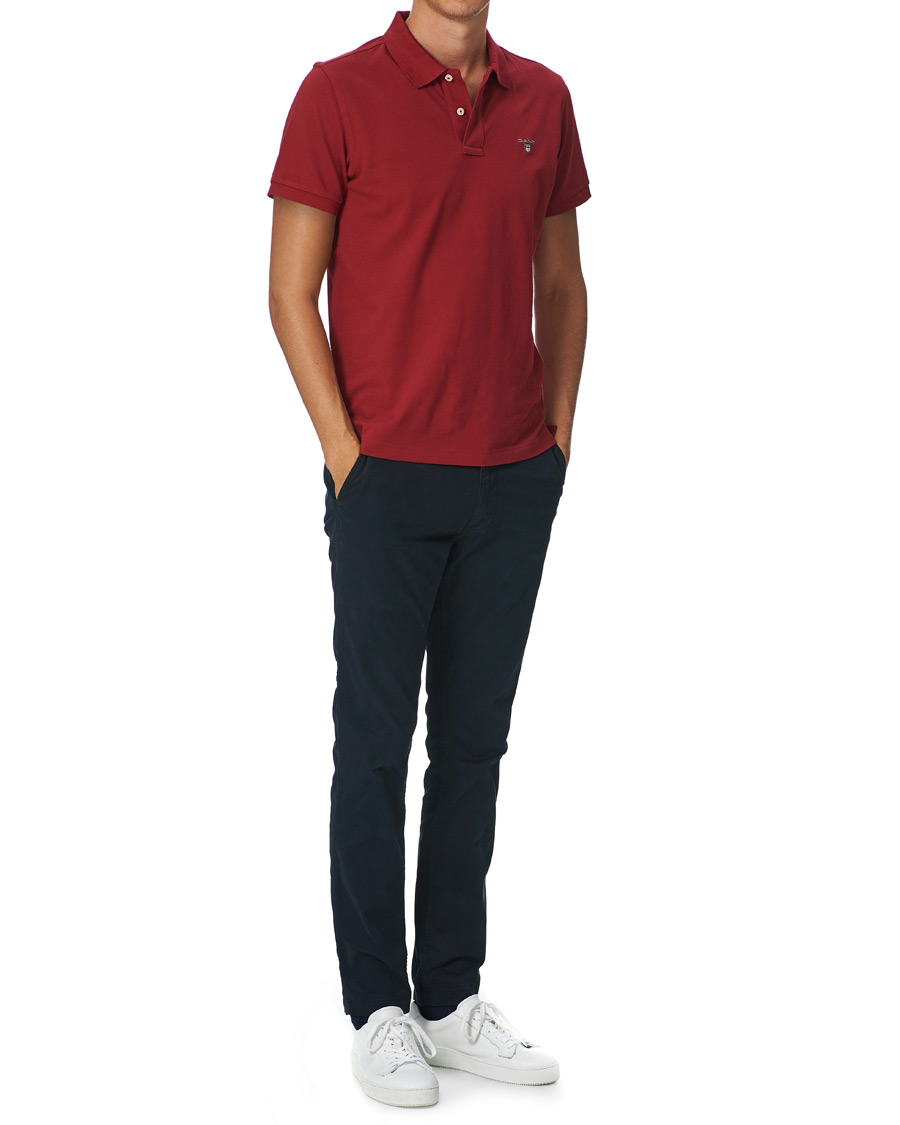 Herre | Pikéer | GANT | The Original Polo Mahogany Red