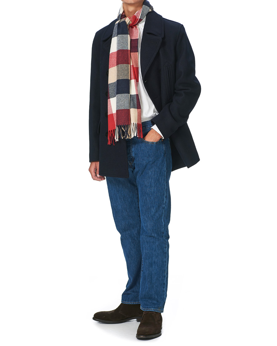 Herre | GANT Multi Check Scarf Equestrian Red | GANT | Multi Check Scarf Equestrian Red