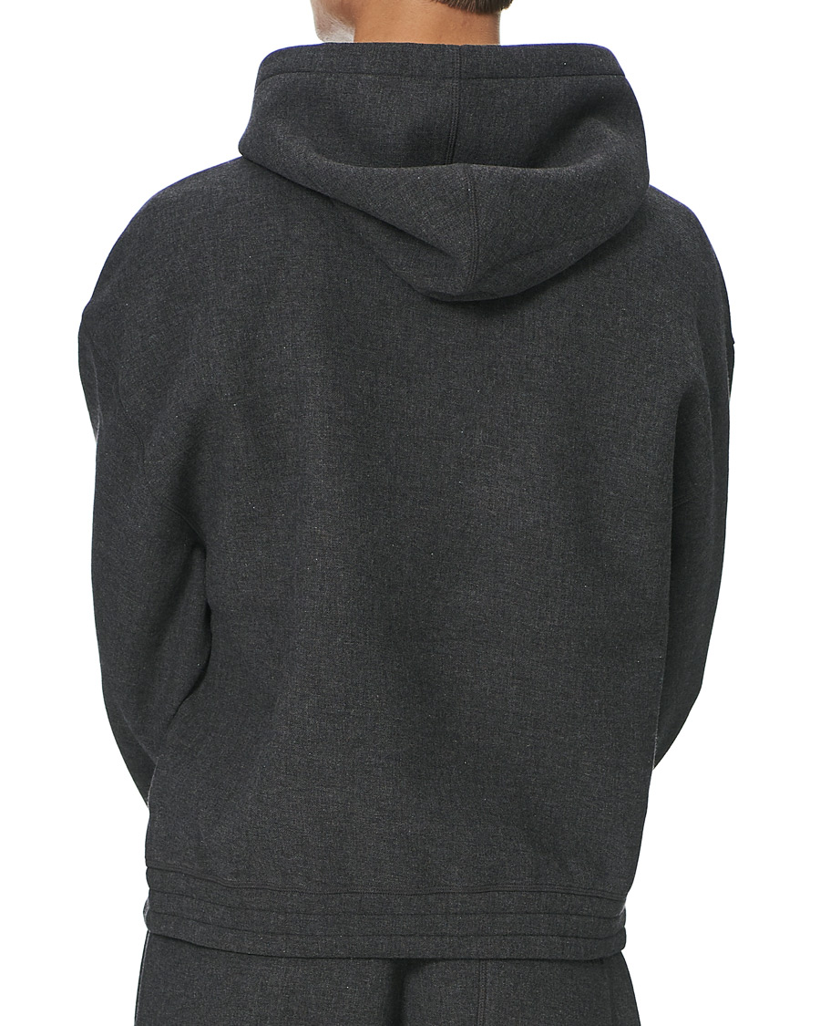 Herre | Gensere | AMI | Oversize Wool Blend Hoodie Dark Grey Melange