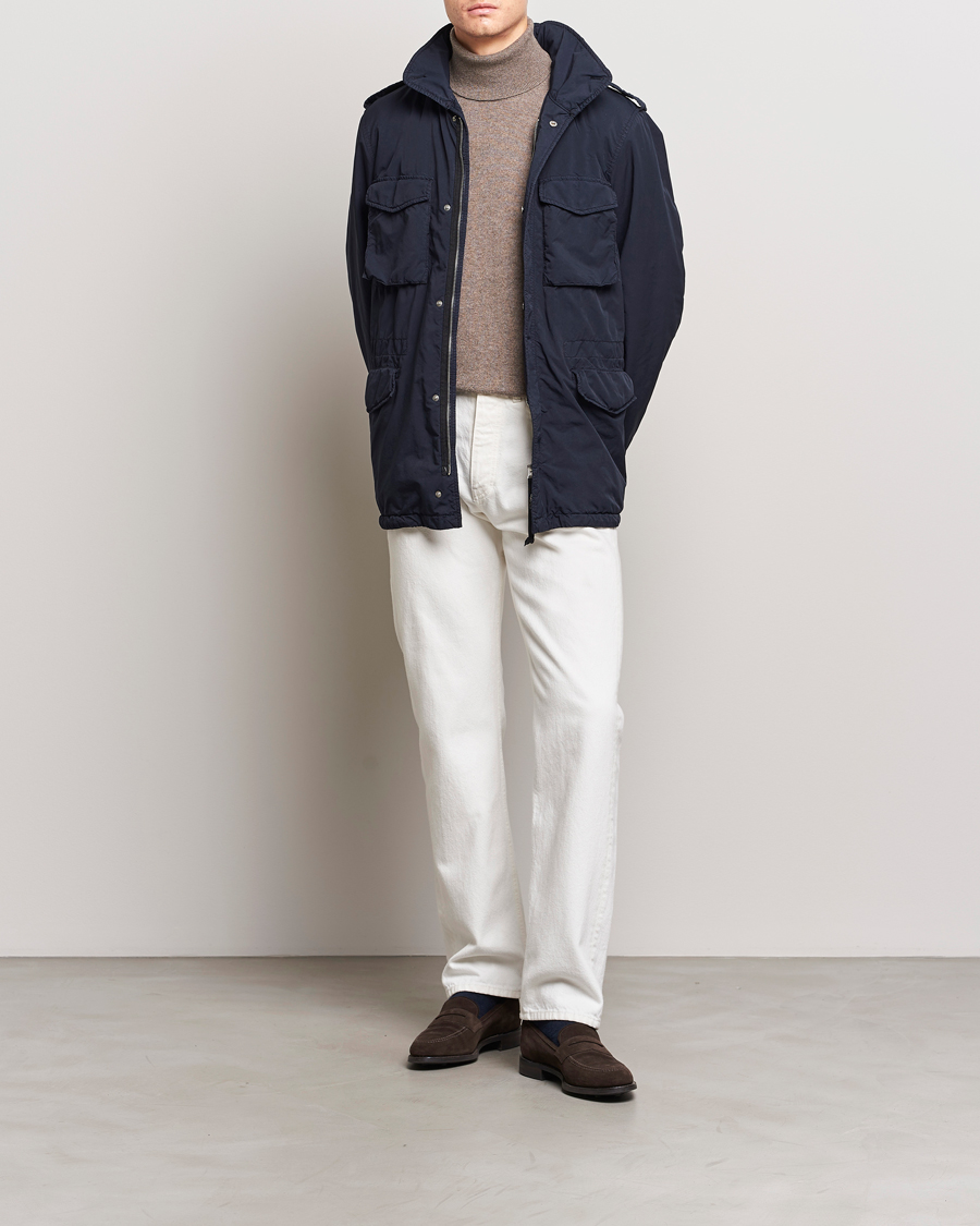 Herre | Jakker | Aspesi | Garment Dyed Field Jacket Navy