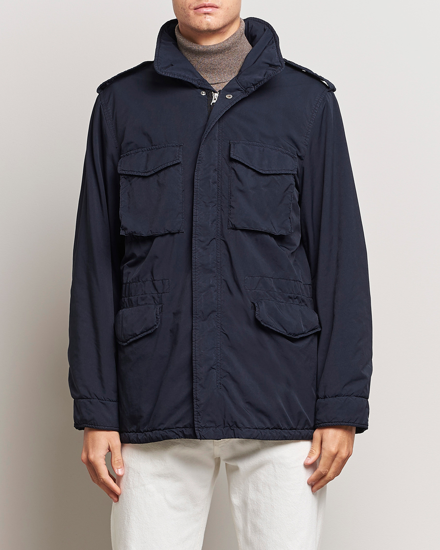 Herre | Moderne jakker | Aspesi | Garment Dyed Field Jacket Navy
