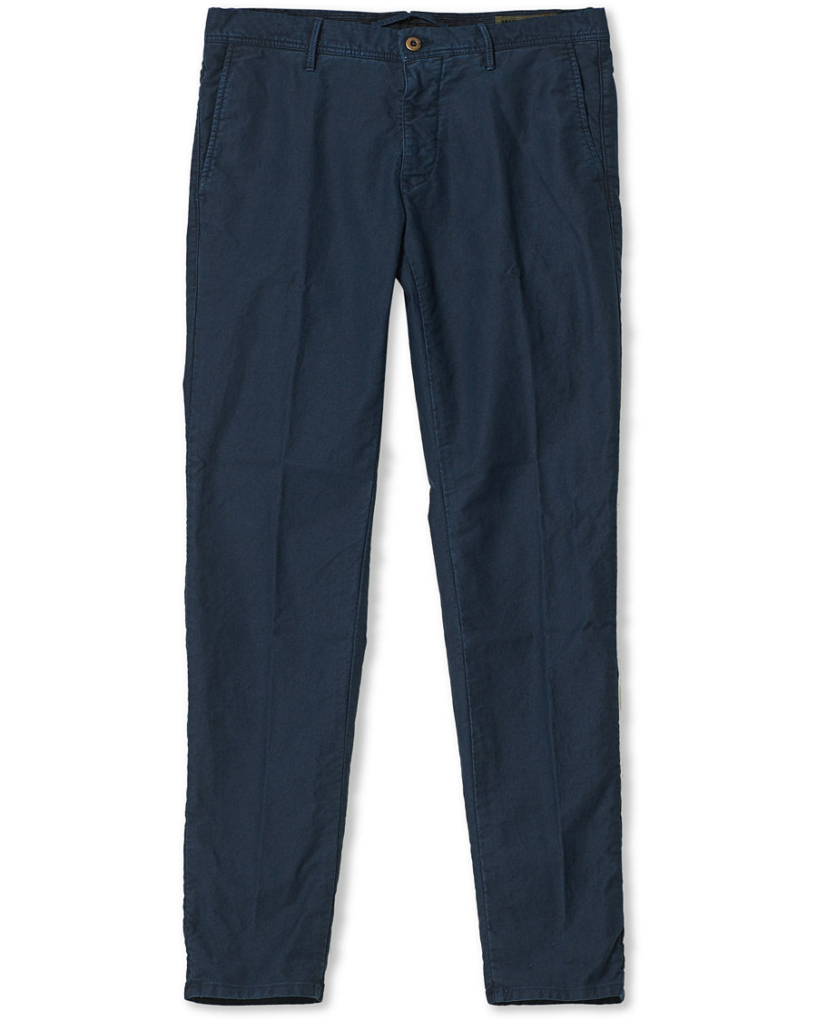 Herre | Bukser | Incotex | Slim Fit Garment Dyed Slacks Navy