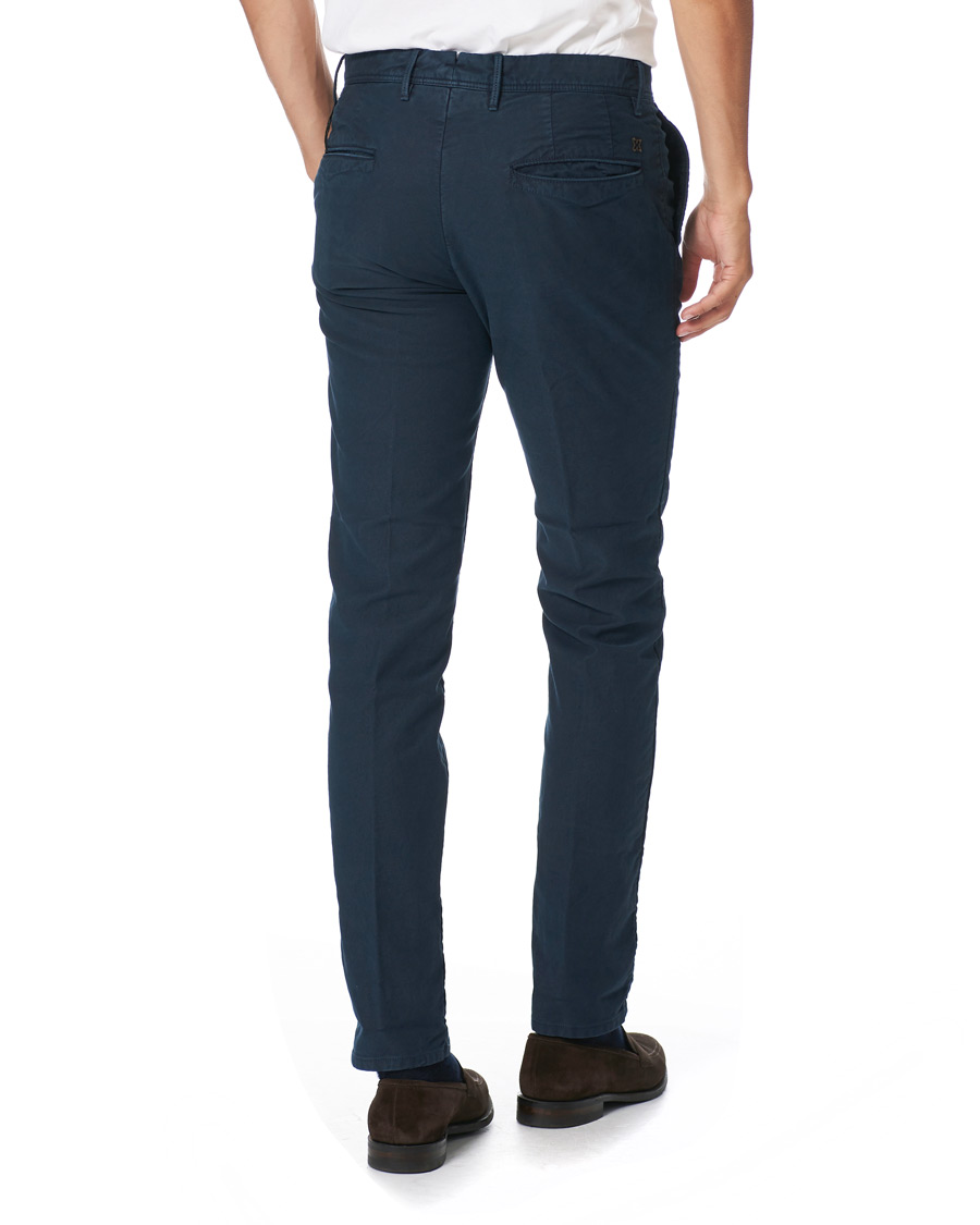 Herre | Bukser | Incotex | Slim Fit Garment Dyed Slacks Navy