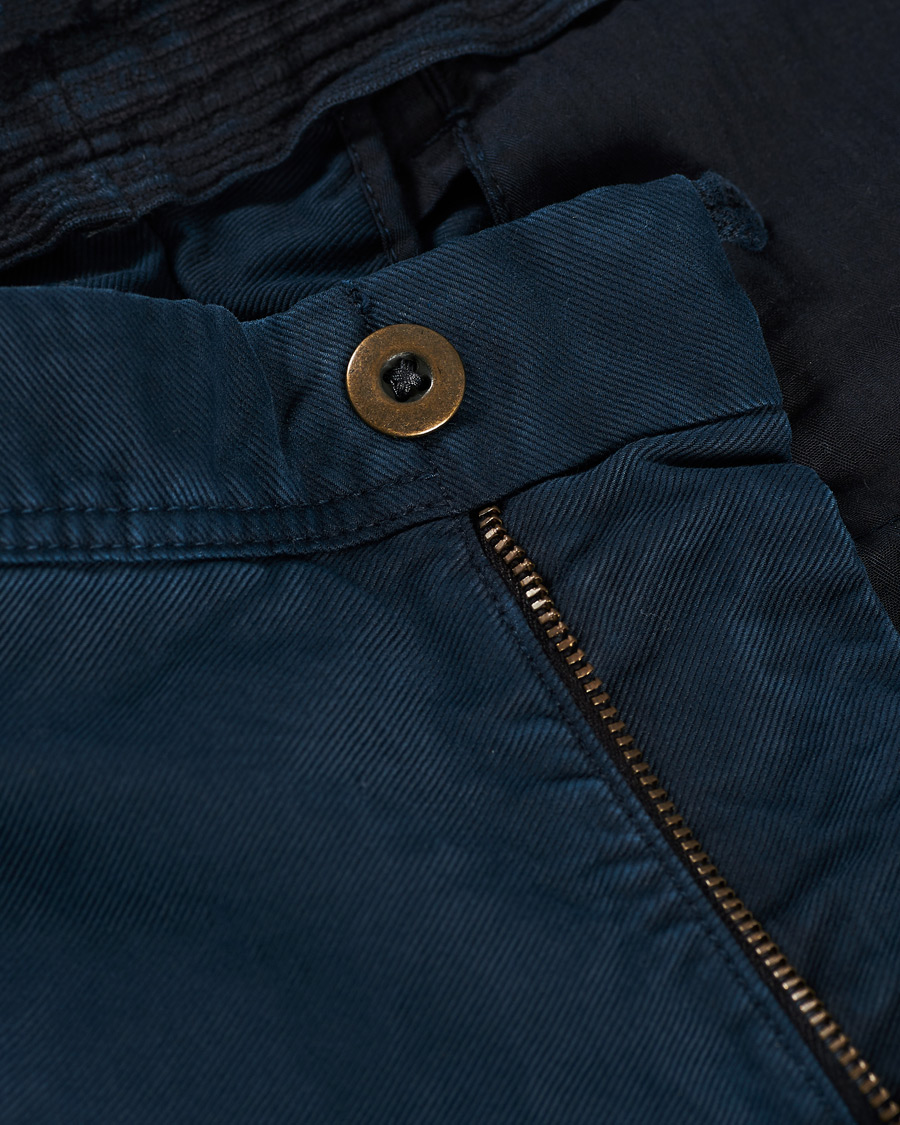 Herre | Bukser | Incotex | Slim Fit Garment Dyed Slacks Navy