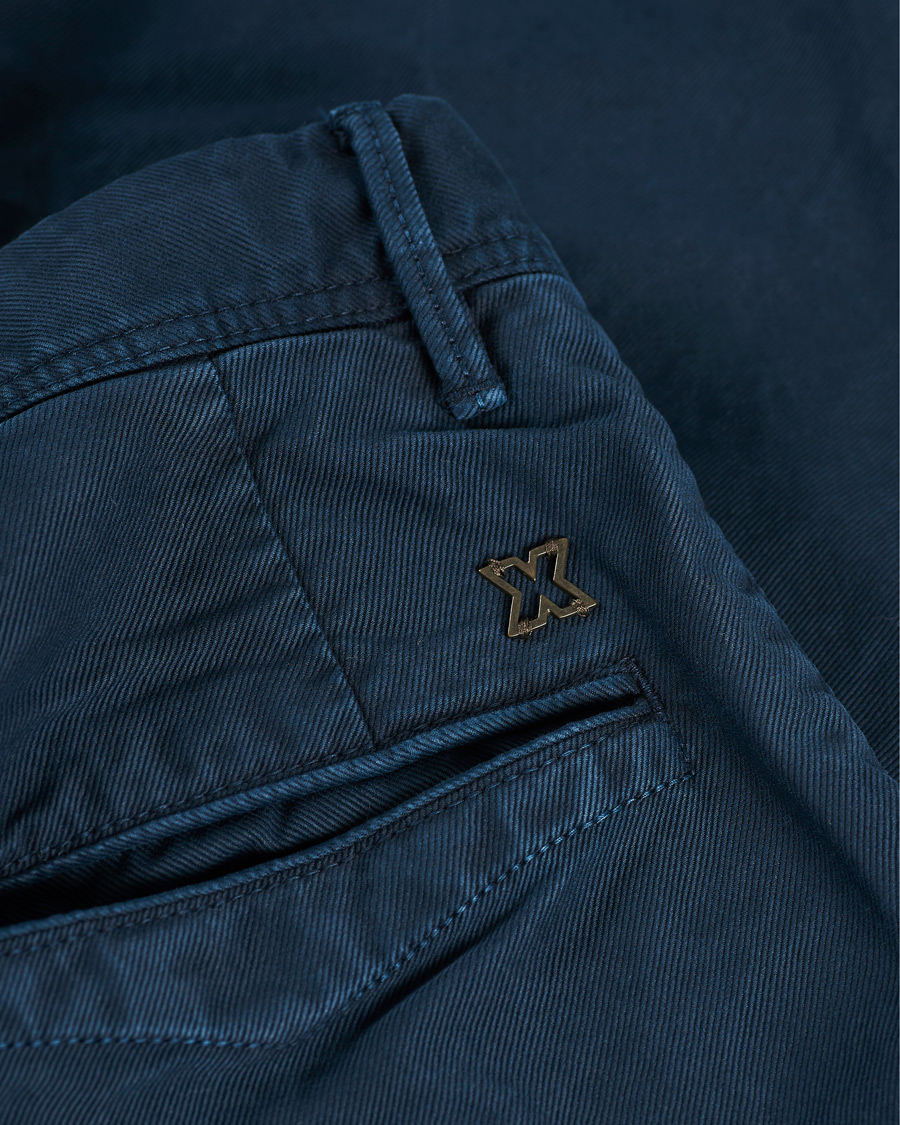 Herre | Bukser | Incotex | Slim Fit Garment Dyed Slacks Navy
