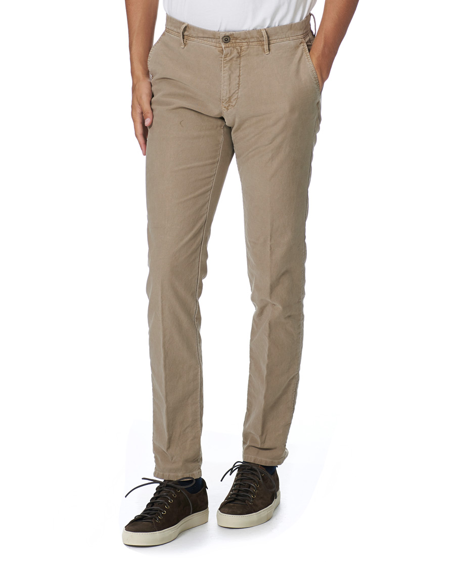 Herre |  | Incotex | Slim Fit Garment Dyed Slacks Beige