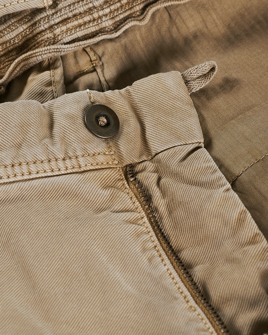 Herre | Bukser | Incotex | Slim Fit Garment Dyed Slacks Beige