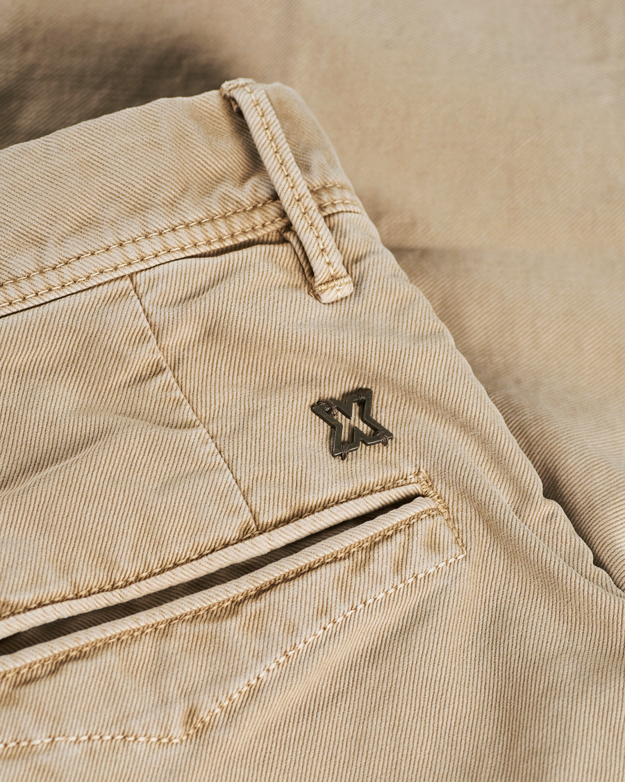 Herre | Bukser | Incotex | Slim Fit Garment Dyed Slacks Beige