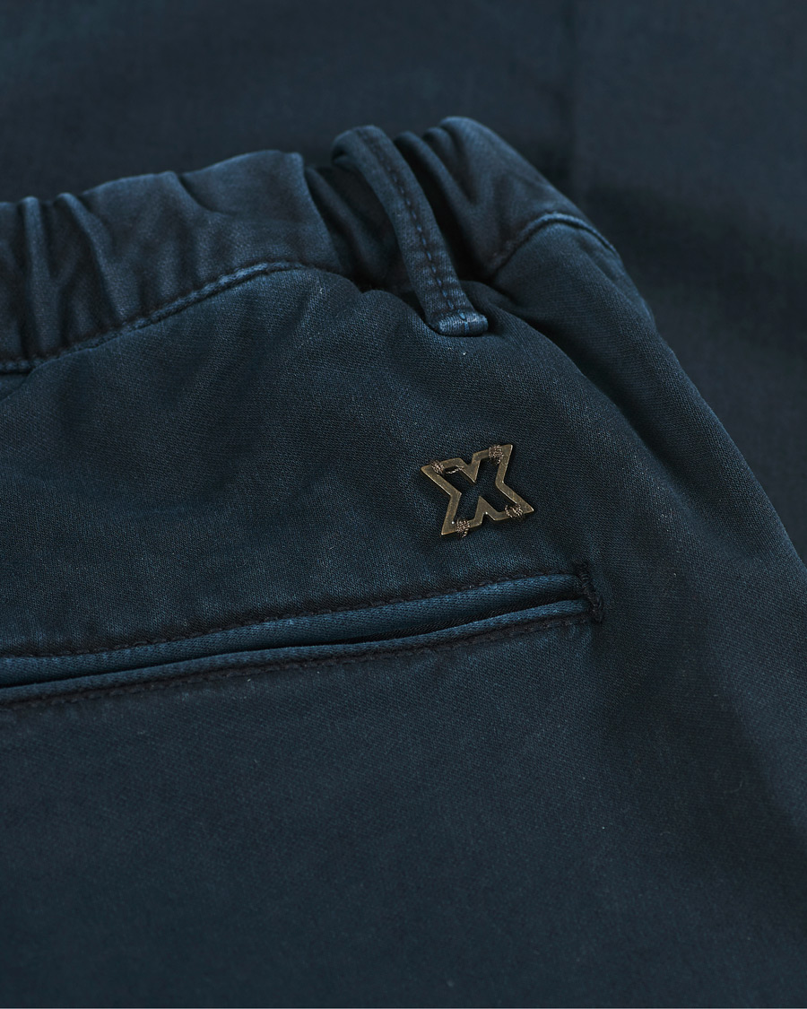 Herre | Bukser | Incotex | Slim Fit Cotton Satin Sweatpants Midnight