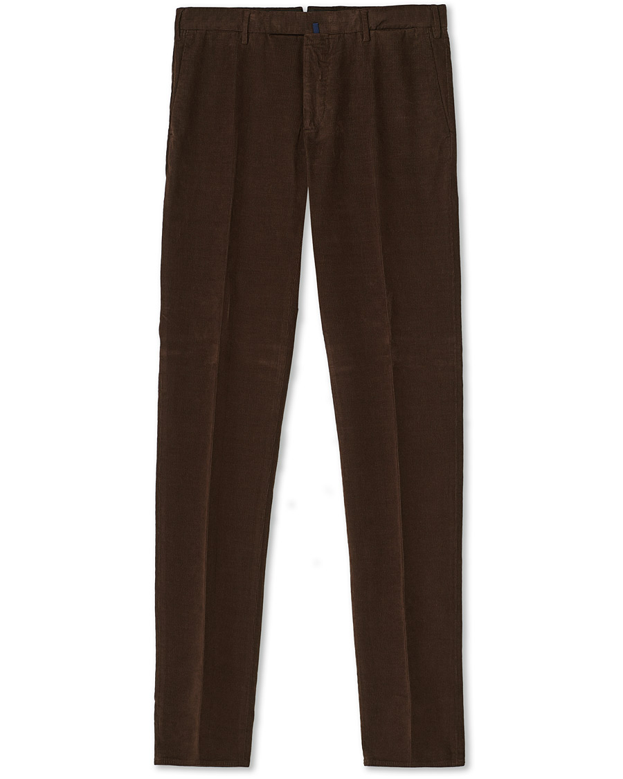 Herre | Bukser | Incotex | Slim Fit Corduroy Trousers Dark Brown