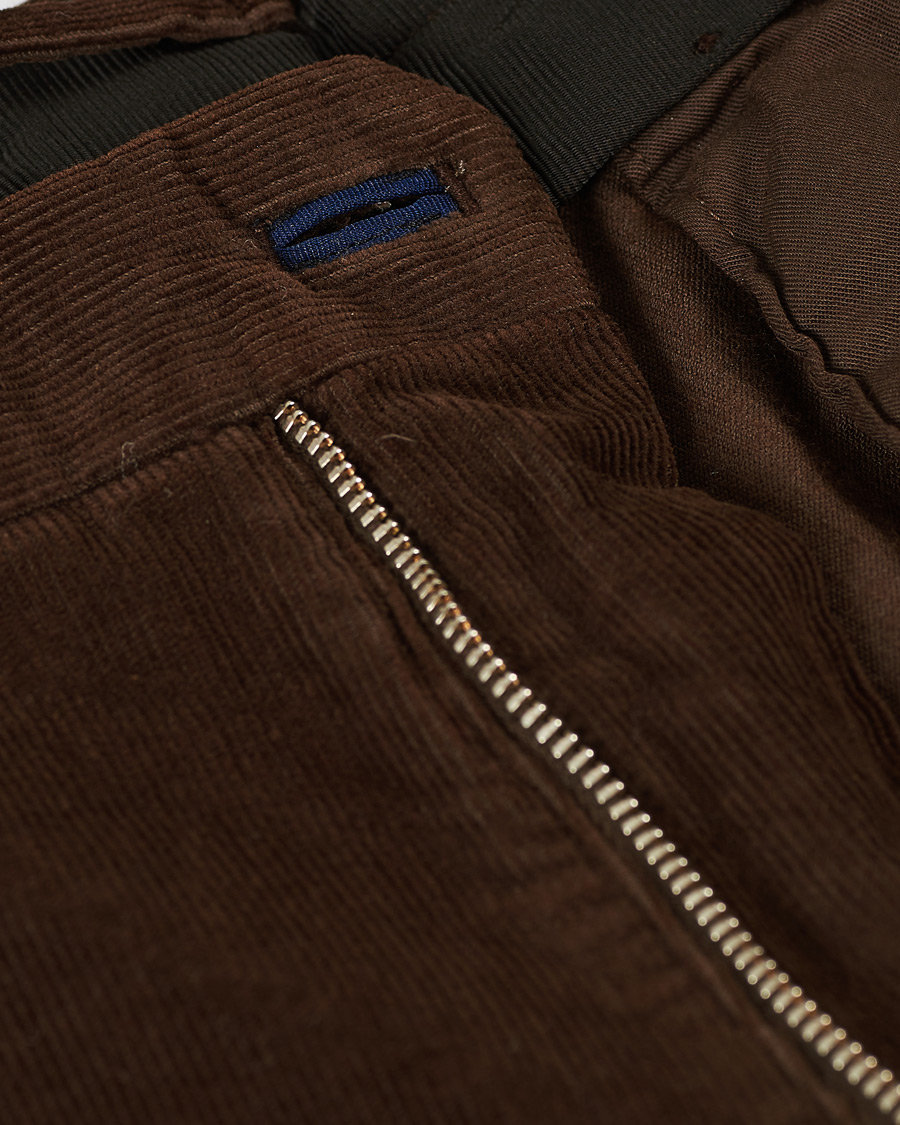 Herre | Bukser | Incotex | Slim Fit Corduroy Trousers Dark Brown