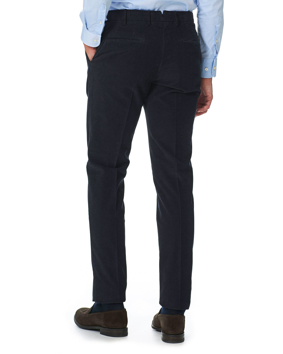 Herre | Bukser | Incotex | Slim Fit Corduroy Trousers Navy