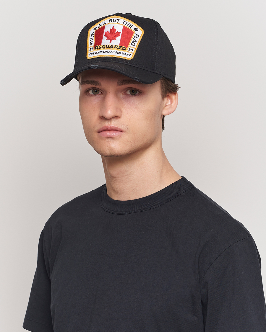 Herre | Caps | Dsquared2 | Big Leaf Baseball Cap Black