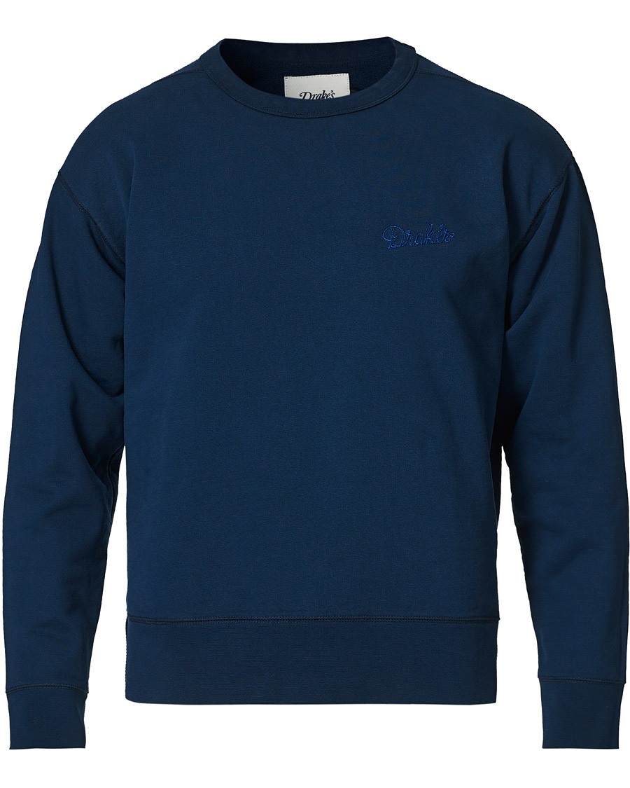Herre | Gensere | Drake's | Sweatshirt Solid Navy