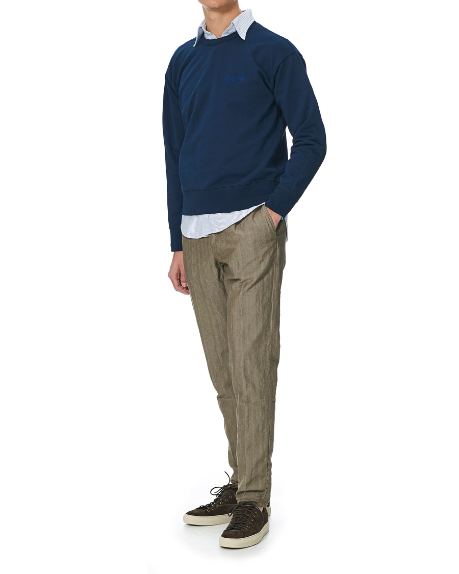 Herre | Gensere | Drake's | Sweatshirt Solid Navy