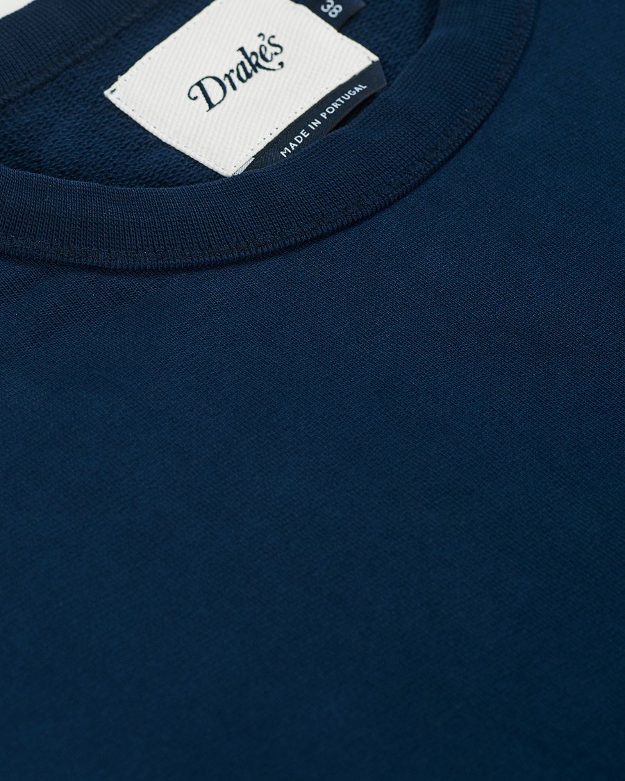 Herre | Gensere | Drake's | Sweatshirt Solid Navy
