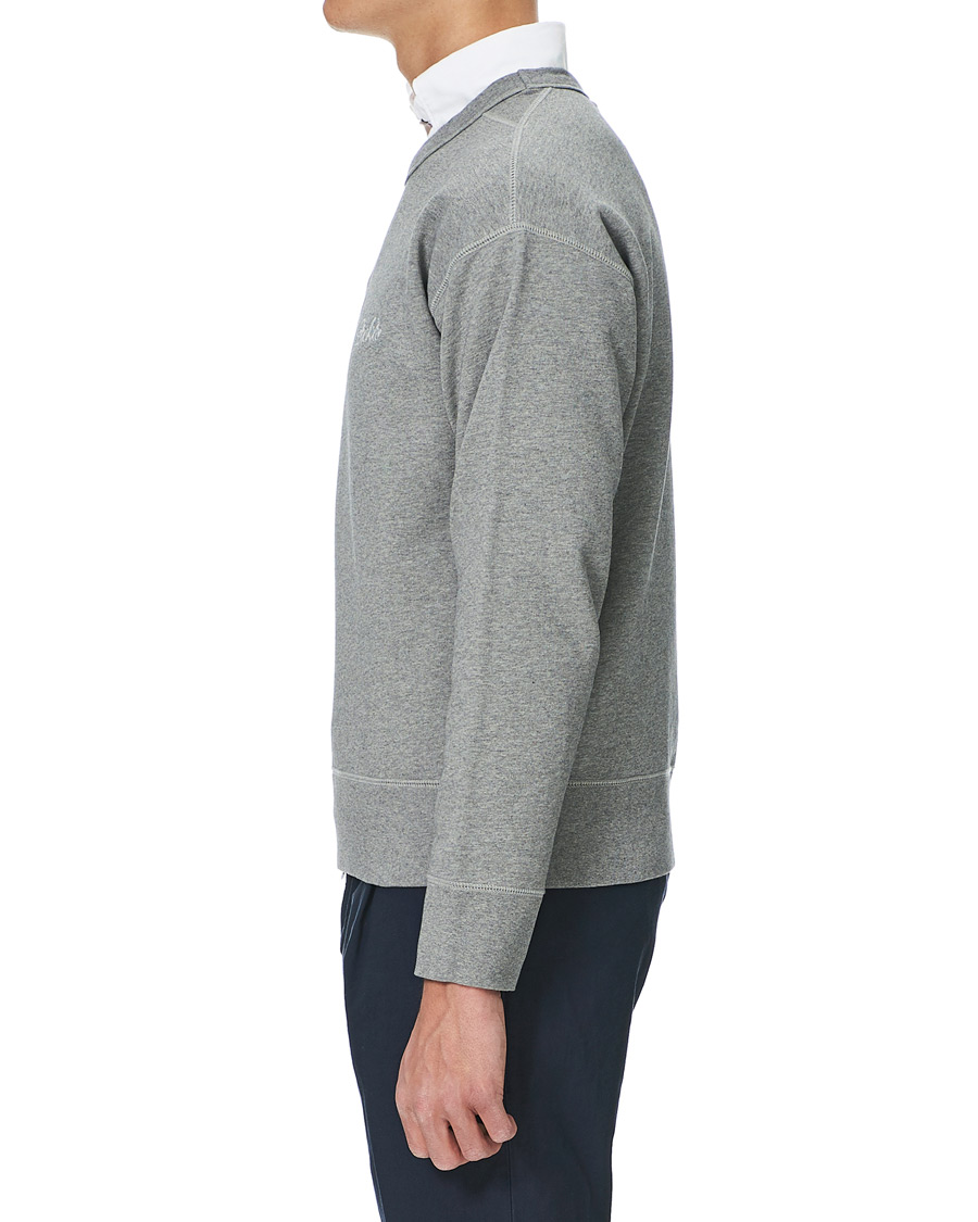 Herre | Gensere | Drake's | Sweatshirt Solid Grey Melange