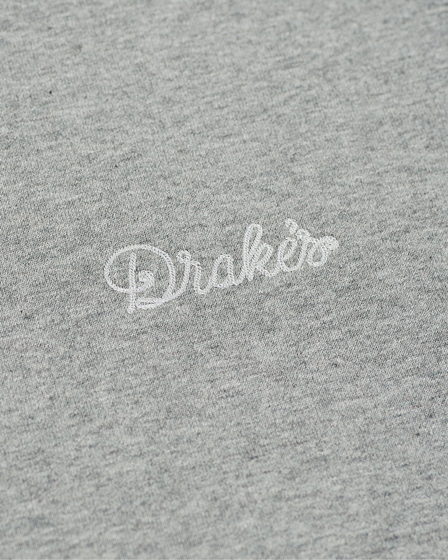 Herre | Gensere | Drake's | Sweatshirt Solid Grey Melange