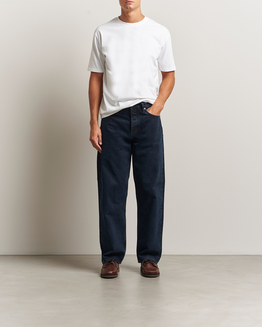 Herre | T-Shirts | Drake's | Short Sleeve Hiking T-Shirt White