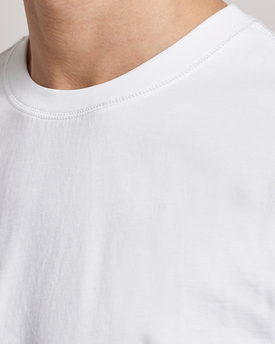 Herre | T-Shirts | Drake's | Short Sleeve Hiking Tee White