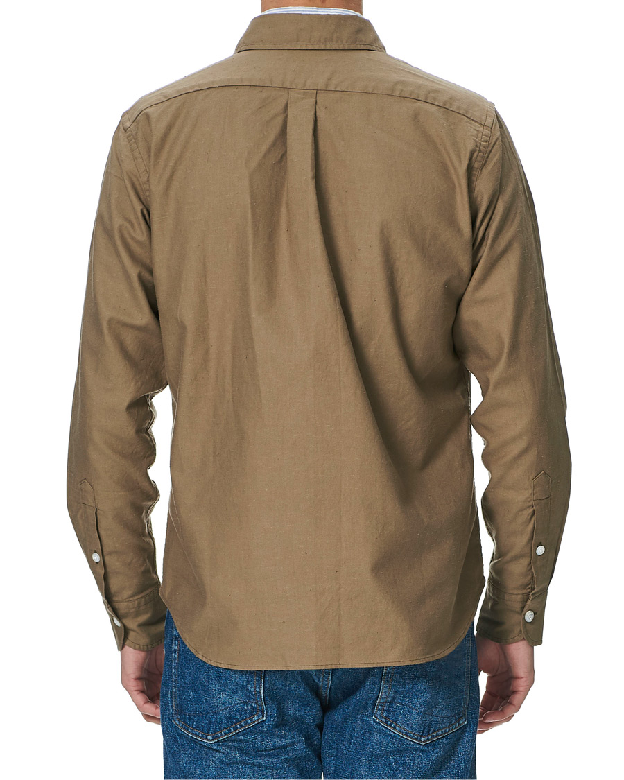 Herre | Skjorter | Drake's | Two Pocket Cotton Work Shirt Khaki