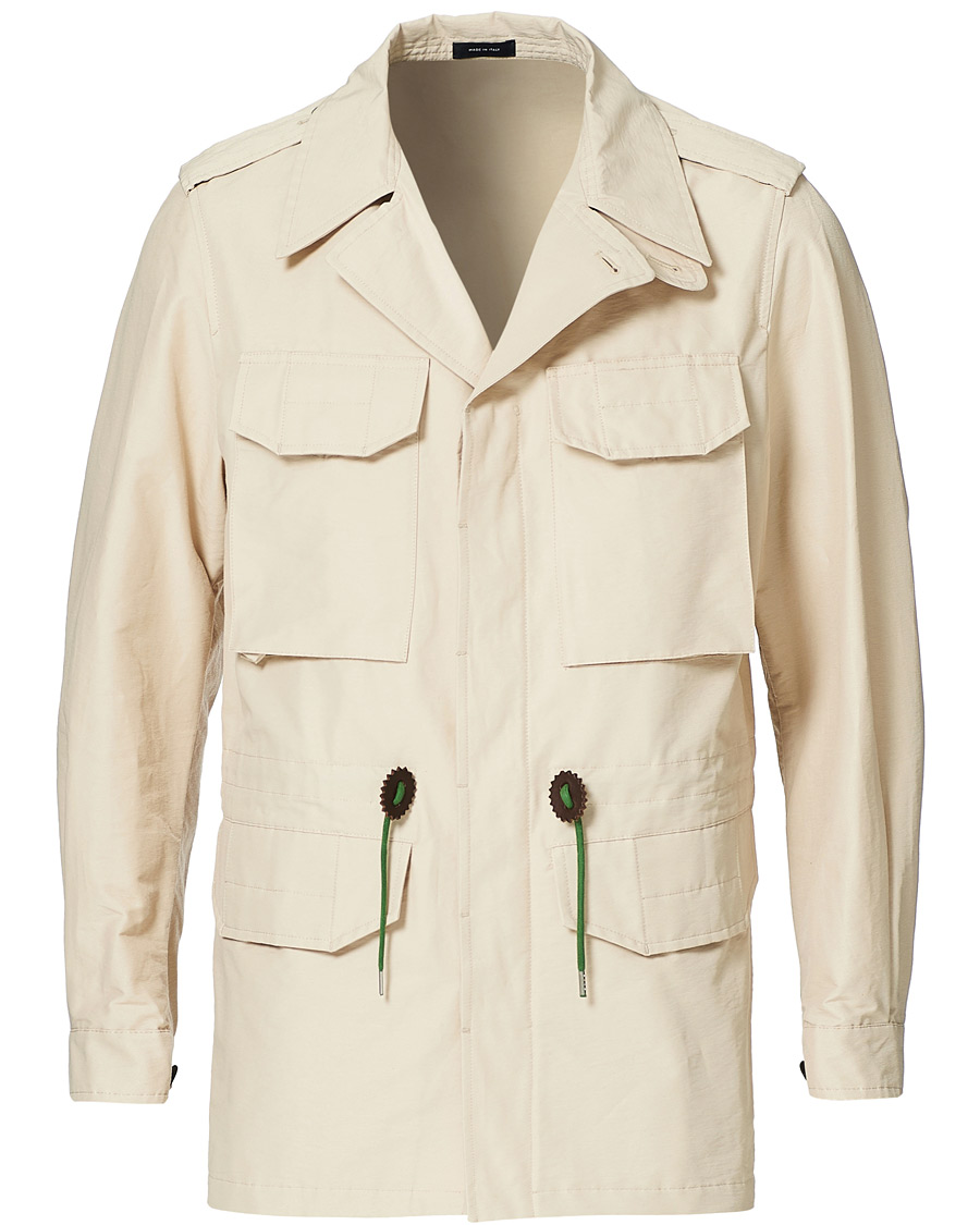 Herre | Jakker | Drake's | Cotton/Nylon Sport Jacket Ecru