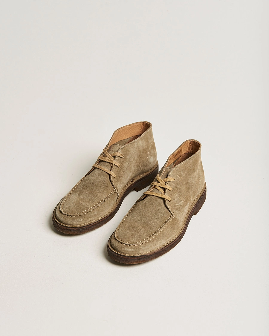 Herre |  | Drake\'s | Crosby Moc-Toe Suede Chukka Boots Sand