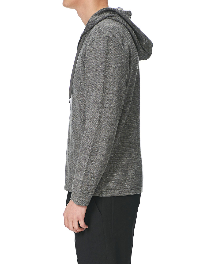 Herre | Gensere | Club Monaco | Zip Linen Hoodie Heather Grey