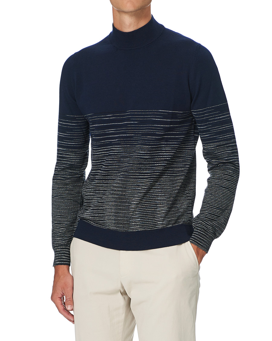 Herre | Gensere | Missoni | Gradient Wool Turtleneck Navy