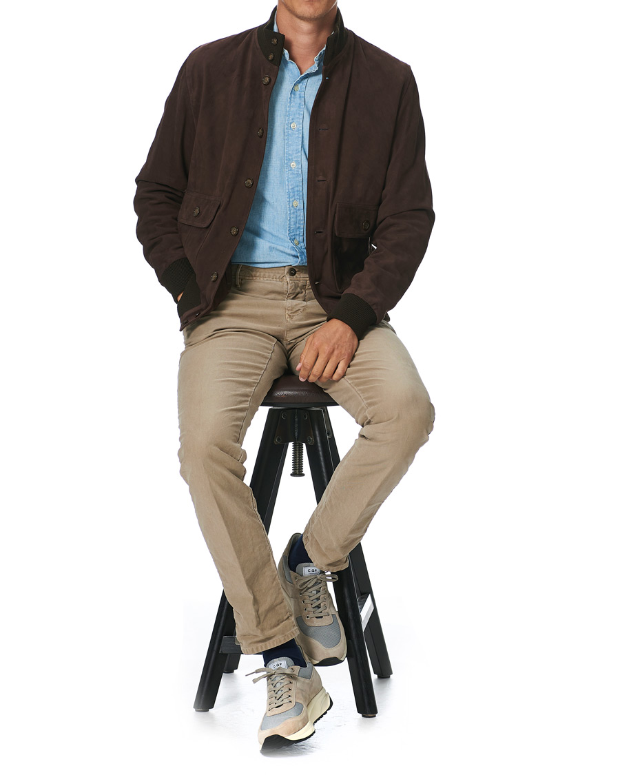 Herre | Jakker | Valstar | Valstarino Suede Jacket Dark Brown