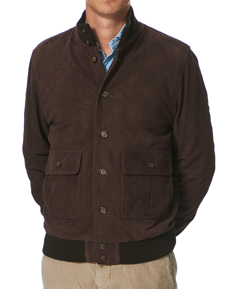 Herre | Jakker | Valstar | Valstarino Suede Jacket Dark Brown
