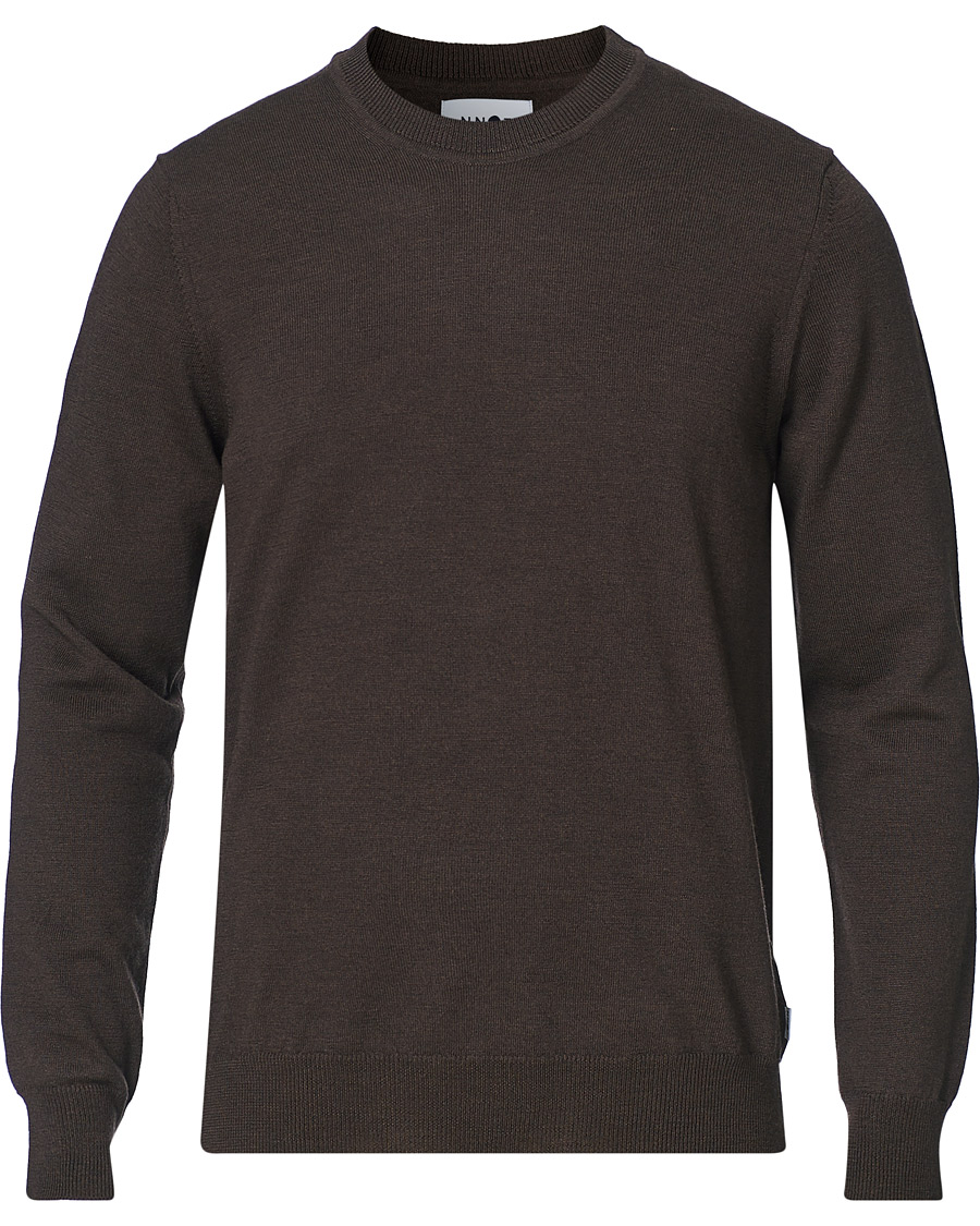 Herre | Gensere | NN07 | Ted Merino Crew Neck Pullover Brown