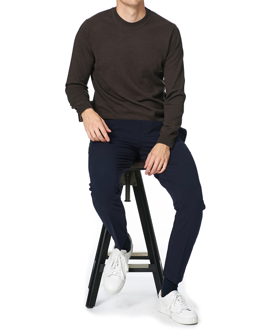 Herre | Gensere | NN07 | Ted Merino Crew Neck Pullover Brown