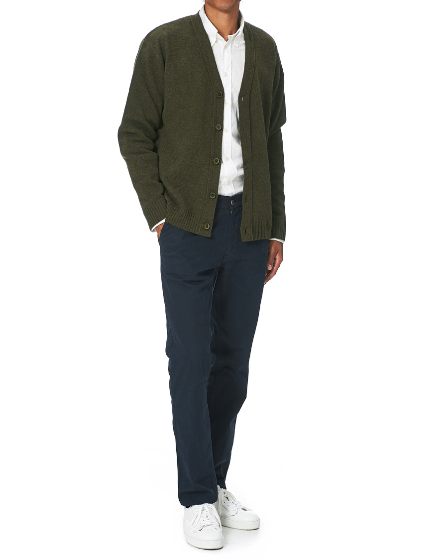 Herre | Gensere | NN07 | Bjorn Lambswool Cardigan Dark Army