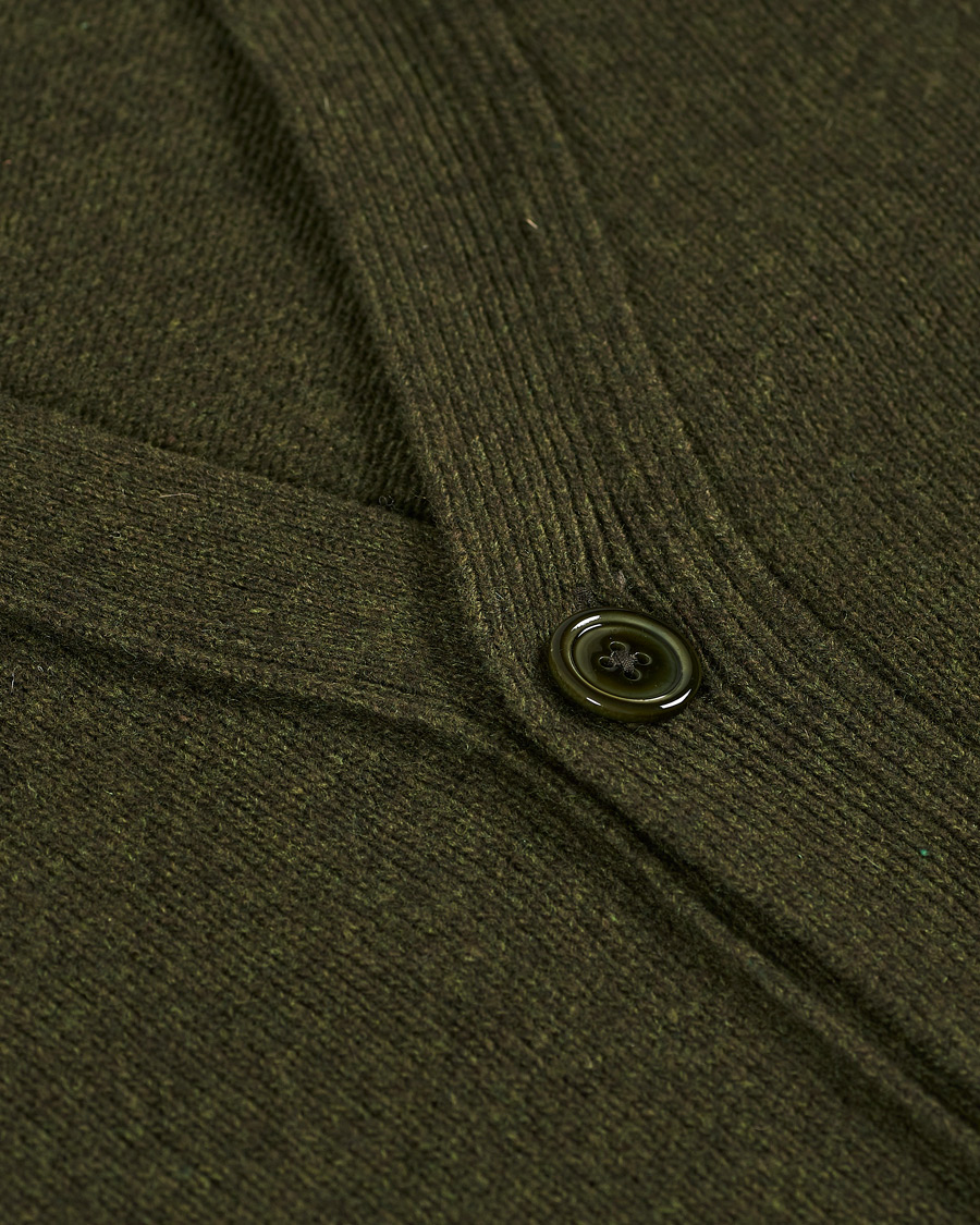 Herre | Gensere | NN07 | Bjorn Lambswool Cardigan Dark Army