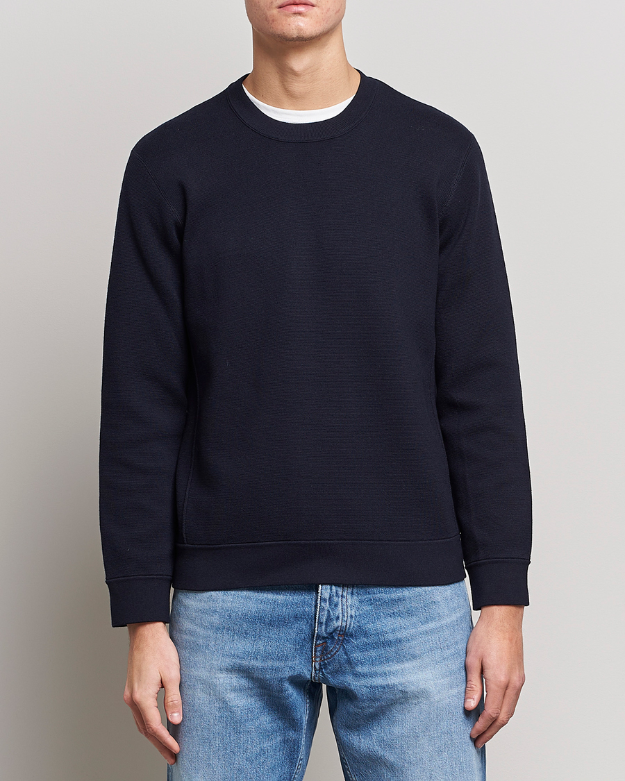 Herre |  | NN07 | Luis Cotton/Modal Pullover Navy Blue