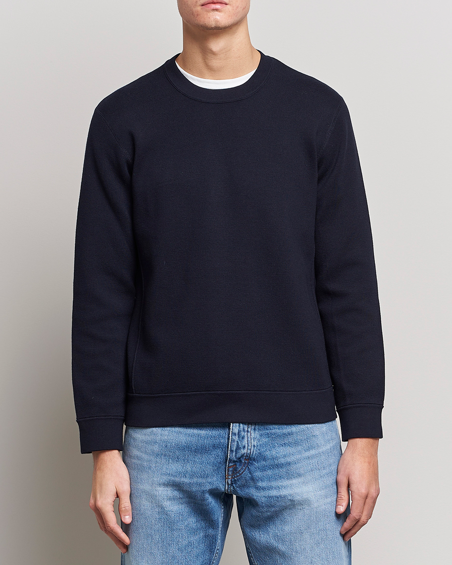 Herre | Gensere | NN07 | Luis Cotton/Modal Pullover Navy Blue