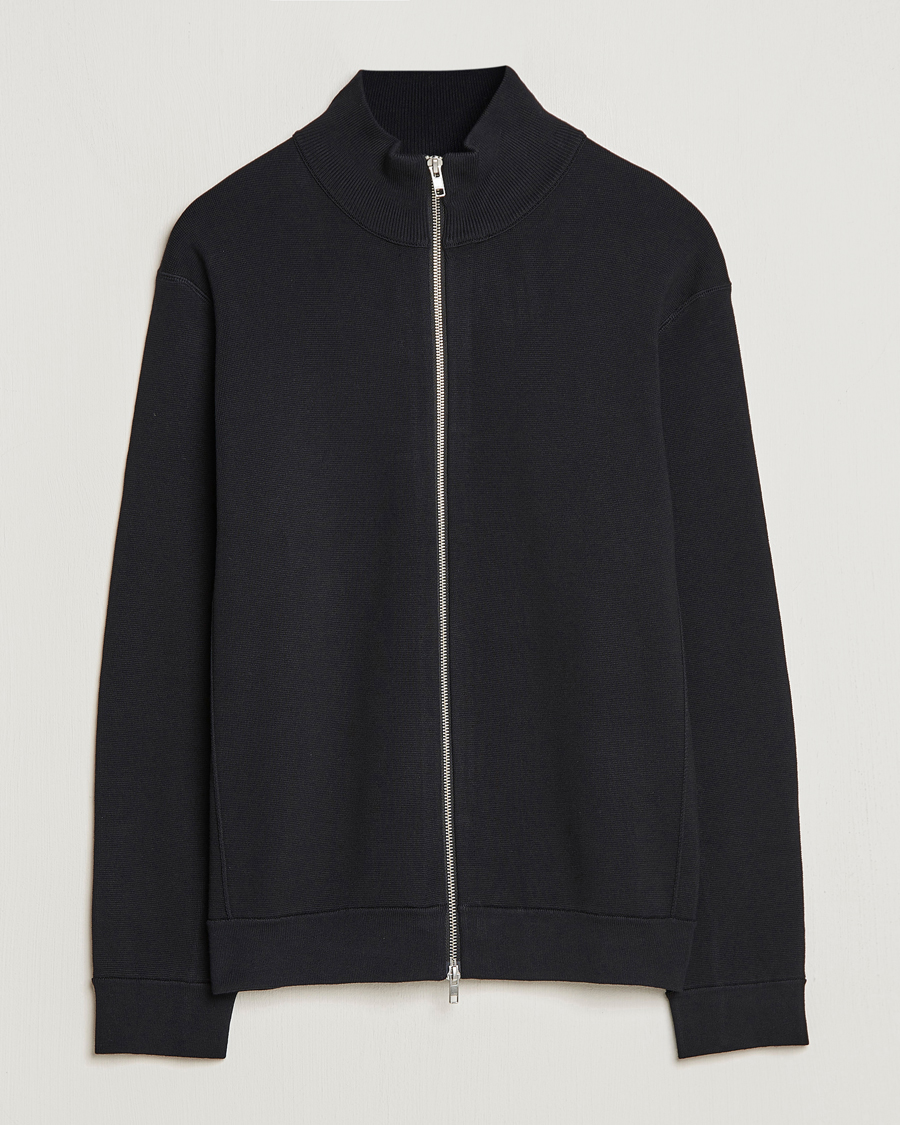 Herre | Gensere | NN07 | Luis Knitted Full-Zip Sweater Black
